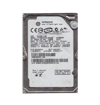 Hitachi 160GB 5400RPM SATA 2.5 Hard Drive for ProLiant DL360p Gen8 Servers