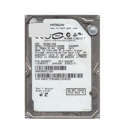 Hitachi Travelstar 5K320 320GB SATA Hard Drive for Laptops Hitachi Travelstar 5K320 320GB SATA Hard Drive for Laptops