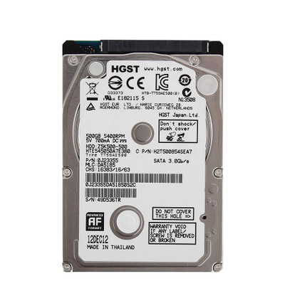 HGST Travelstar Z5K500 500GB 2.5 SATA Hard Drive for laptops