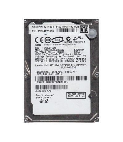 Lenovo 320GB SATA 2.5-Inch Hard Drive 42T1534 for Lenovo laptops