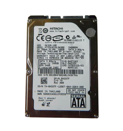 Hitachi Travelstar 5K320 Series 160GB SATA Hard Drive for laptops