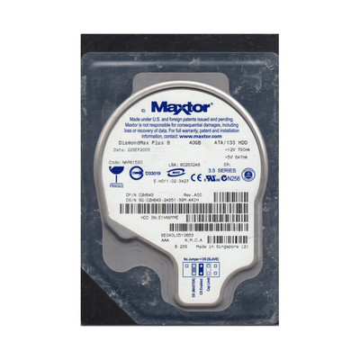 Maxtor DiamondMax Plus 8 40GB 7200RPM IDE Ultra ATA/100 ATA-6 2MB Cache 3.5-Inch Hard Drive for Servers