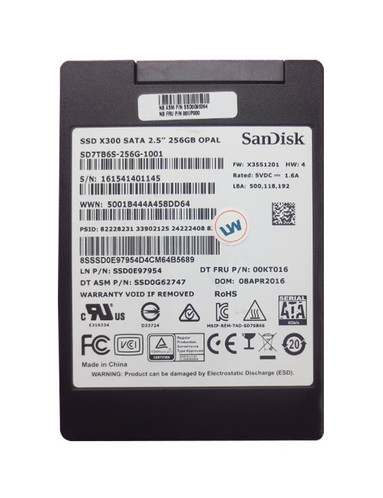 Lenovo 256GB TLC SATA SSD 2.5 for 00UP000 - Compatible with Servers