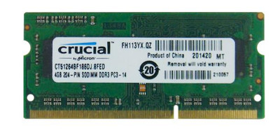 Crucial 4GB DDR3-1866MHz SoDimm Memory Module for laptops and notebooks