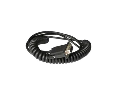 Honeywell 3m 9.8 RS232 DB9 Female Coiled 5V External Power Cable in Black for Host Power - CBL-020-300-C00