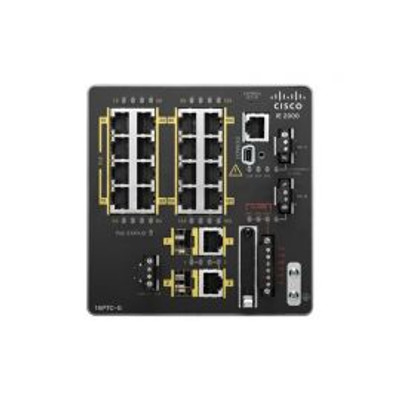 Cisco IE-2000-16PTC-G-L-RF PoE Switch with LAN Lite Base and GE Uplinks, ideal for industrial Ethernet applications