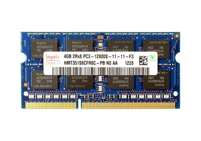 Hynix 4GB DDR3-1600MHz SoDimm Memory Module for Laptops Dual Rank 204-Pin Low Voltage RAM