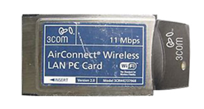 3Com AirConnect 11Mbps PCMCIA Wireless Network Card for laptops - 3CRWE73796B