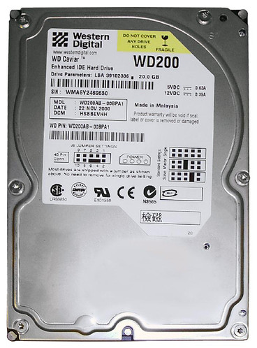 Western Digital Caviar 20GB 5400RPM ATA-100 2MB Cache 3.5 Internal Hard Drive for Desktop Computers