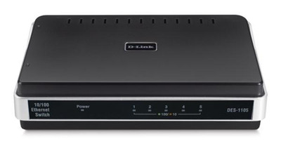 D-Link 5-Port 10/100 Unmanaged Ethernet Desktop Switch DES-1105 for Home or Office Networking