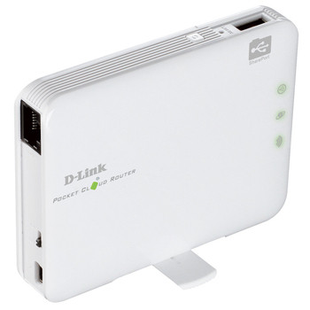 D-Link SharePort Go Wireless Pocket Cloud Router for IEEE 802.11n and 802.11g networks, ideal for on-the-go connectivity