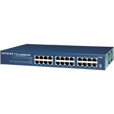 NetGear ProSafe 24-Port Gigabit Ethernet Switch for RJ-45 10/100/1000Mbps, Layer 2 Unmanaged - JGS524