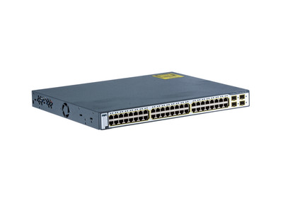 Cisco Catalyst Switch 3750 48 10/100 Poe + 4 Sfp + Ipb, refurbished, for network infrastructure. Cisco Catalyst Switch 3750 48 10/100 Poe + 4 Sfp + Ipb, refurbished, for network infrastructure.