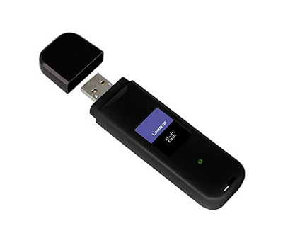 Cisco WirelessN USB Adapter WUSB600NRM for high-speed wireless connectivity, compatible with laptops and desktops.