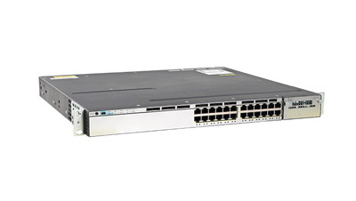 Cisco Catalyst 3750X-24P Switch Layer 3 with 24 Ethernet PoE+ Ports - Lan Base - Stackable - Compatible with Servers