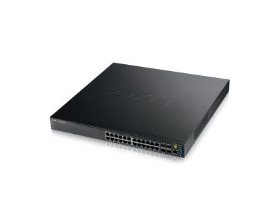 Zyxel XGS3700-24 24-Ports L2+ Web Managed Switch with 4x10GBe SFP - Networking Switch for Fast Data Transfer
