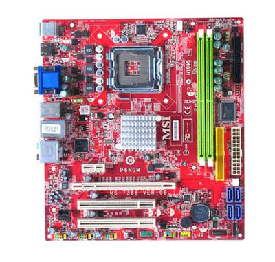 MSI P6NGM-L Desktop Board nVIDIA nForce610i Socket T DDR2 SDRAM Compatible with Core 2 Quad, Core 2 Duo, Pentium Servers
