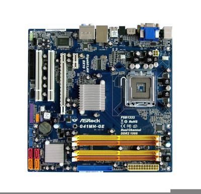 ASRock G41MH-GE Micro-ATX Motherboard for LGA 775 CPUs, DDR2, SATA2, Intel G41 + ICH7 Chipset