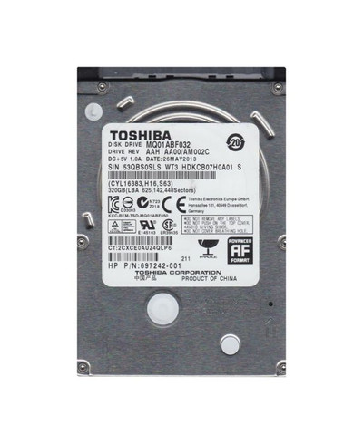 Toshiba 320GB 5400RPM SATA 6Gb/s 2.5 Hard Drive for HDKCB07H0A01 Servers
