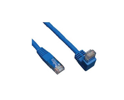 Tripp Lite Blue Cat6 Gigabit Patch Cable, 1.52m, RJ45 Right Angle Down M to RJ45 M, compatible with networking equipment