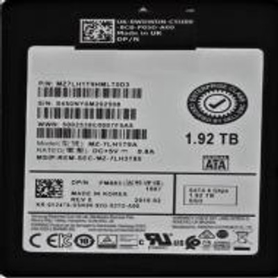 SAMSUNG Pm883 Series 1.92TB SATA 6Gbps 2.5 SSD for Enterprise Servers