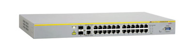 Allied Telesis AT-8000S/24POE Stackable Ethernet Switch with PoE, 24 x 10/100Base-TX LAN, 2 x SFP, 2 x 10/100/1000