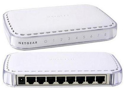 NetGear ProSafe GS608GR 8-Port RJ-45 Fast Ethernet Switch for high-speed networking connections