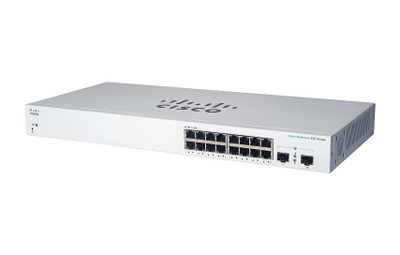 Cisco CBS220 Smart 8-Port GE Ext PS Switch mounted in a server rack