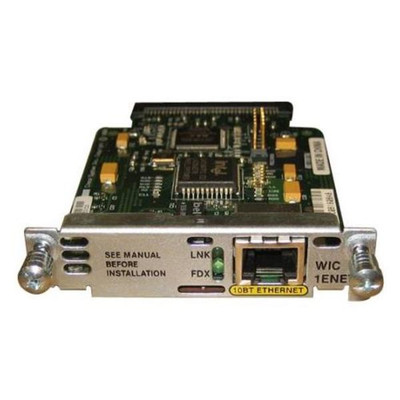 Cisco 1-Port 10Base-T Ethernet Wan Interface Card WIC-1ENET-RF for networking equipment.