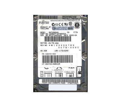Fujitsu 60GB 5400RPM IDE Ultra ATA/100 ATA-6 8MB Cache 2.5 Hard Drive for laptops