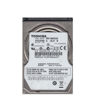 Toshiba 160GB 5400RPM SATA 3Gb/s 8MB Cache 2.5-Inch Hard Drive for HDD2H85D - Server Hard Drive