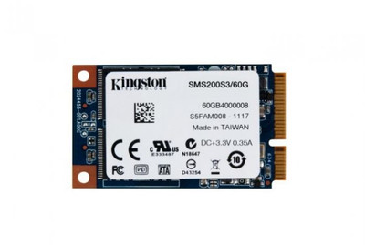 Kingston SMS200S3/60G 60GB mSATA SSD for Internal Solid State Drive - SATA 6Gbps - MLC - Compatible with mSATA devices