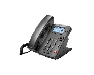 Polycom VVX 201 PoE Skype for Business Edition Media Phone in Black - 2200-40450-019 - VoIP Phone for Office Use
