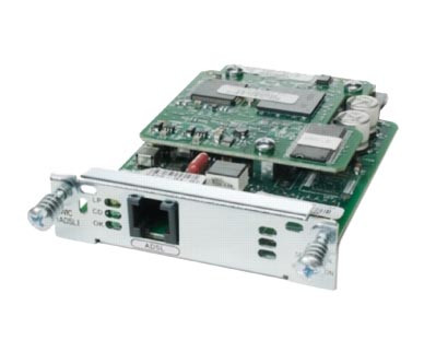 Cisco HWIC-1ADSL= WAN Interface Card DSL Modem 1 Port for ADSLoPOTS, compatible with Cisco routers.