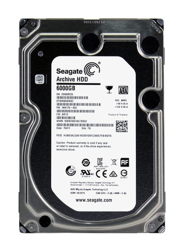 Seagate Archive 6TB 5900RPM SATA 6Gbps 128MB Cache 3.5 Internal Hard Drive - Compatible with Servers