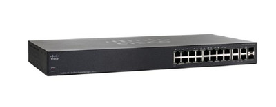 Linksys SRW2016 16-Port Gigabit Ethernet Network Switch, 2 SFP Ports, 1U Rack-Mountable