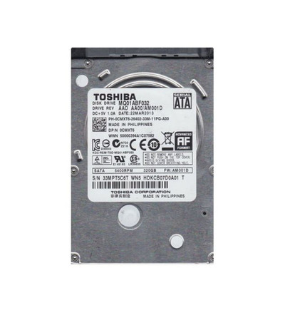 Toshiba 320GB 5400RPM SATA 6Gb/s 2.5 Hard Drive for HDKCB07D0A01 Servers