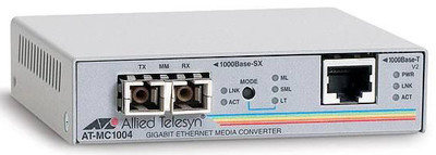 Allied Telesis AT-MC1004-20 1000Base-TX to 1000Base-SX SC-Media Converter for Euro.