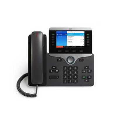 Cisco 8841 IP Phone in Black/Silver, Wired Handset, Digital, 5 Display, Desk/Wall Mountable - CP-8841-3PCC-K9