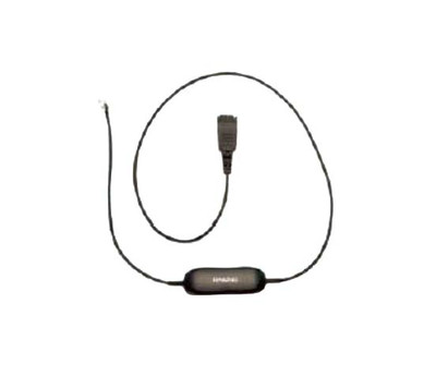 Jabra 19.7 Black Telephone Cable for Office Phones - Compatible with Jabra Phones - 8800-00-01