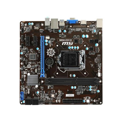 MSI B85M-E33 V2 Micro-ATX Motherboard for LGA 1150 CPUs - Intel B85 Chipset - DDR3 Support - 2x SATA 6.0Gb/s - 7846-005R