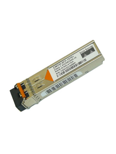 Cisco 1.25Gbps 1000Base-CWDM Single-mode Fiber 80km 1570nm SFP Transceiver for Duplex LC Connector Servers Cisco 1.25Gbps 1000Base-CWDM Single-mode Fiber 80km 1570nm SFP Transceiver for Duplex LC Connector Servers