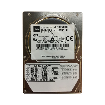 Toshiba 80GB 4200RPM IDE Ultra ATA/100 2.5-Inch Hard Drive - Compatible with ATA-6, 8MB Cache - HDD2188S