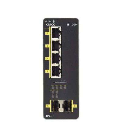 Cisco IE-1000 GUI L2 PoE Switch 2GE SFP + 4 FE Copper Ports - Compatible with IE-1000-4P2S-LM= servers