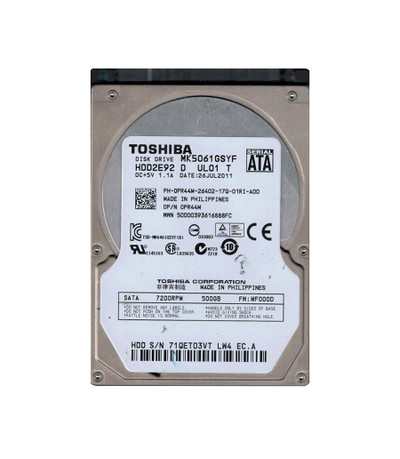 Toshiba 500GB 7200RPM SATA 3Gb/s 16MB Cache 2.5-Inch Hard Drive for HDD2E92 Servers