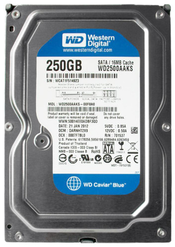 Western Digital Caviar Blue 250GB SATA Hard Drive for desktop computers