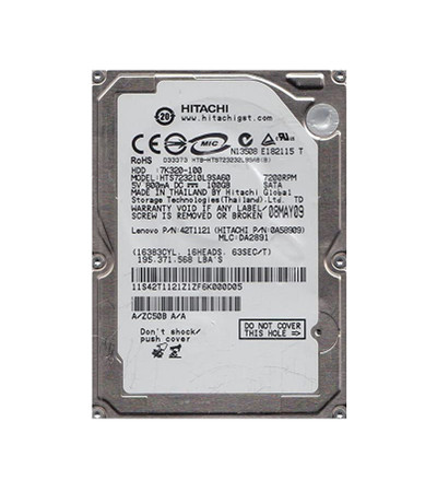 Hitachi Travelstar 7K320 100GB 7200RPM SATA 16MB Cache 2.5 HDD compatible with servers