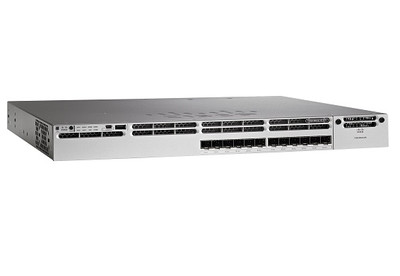Cisco Catalyst 3850 Series 12-Ports SFP+ 10GBase-X Layer3 Switch, WS-C3850-12XS-S, Rack-mountable 1U, IP Service.