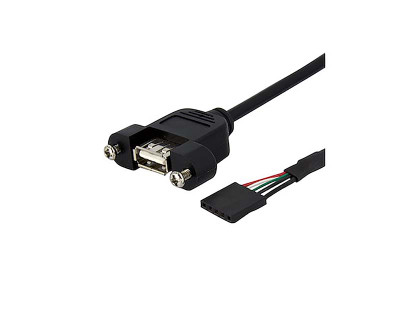 StarTech 1ft Panel Mount USB Cable for Motherboard Header F/F - USBPNLAFHD1