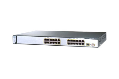 Cisco Catalyst 3750 24-Port RJ-45 Switch with 2x SFP Ports, Rack-mountable - WS-C3750-24TS-E=